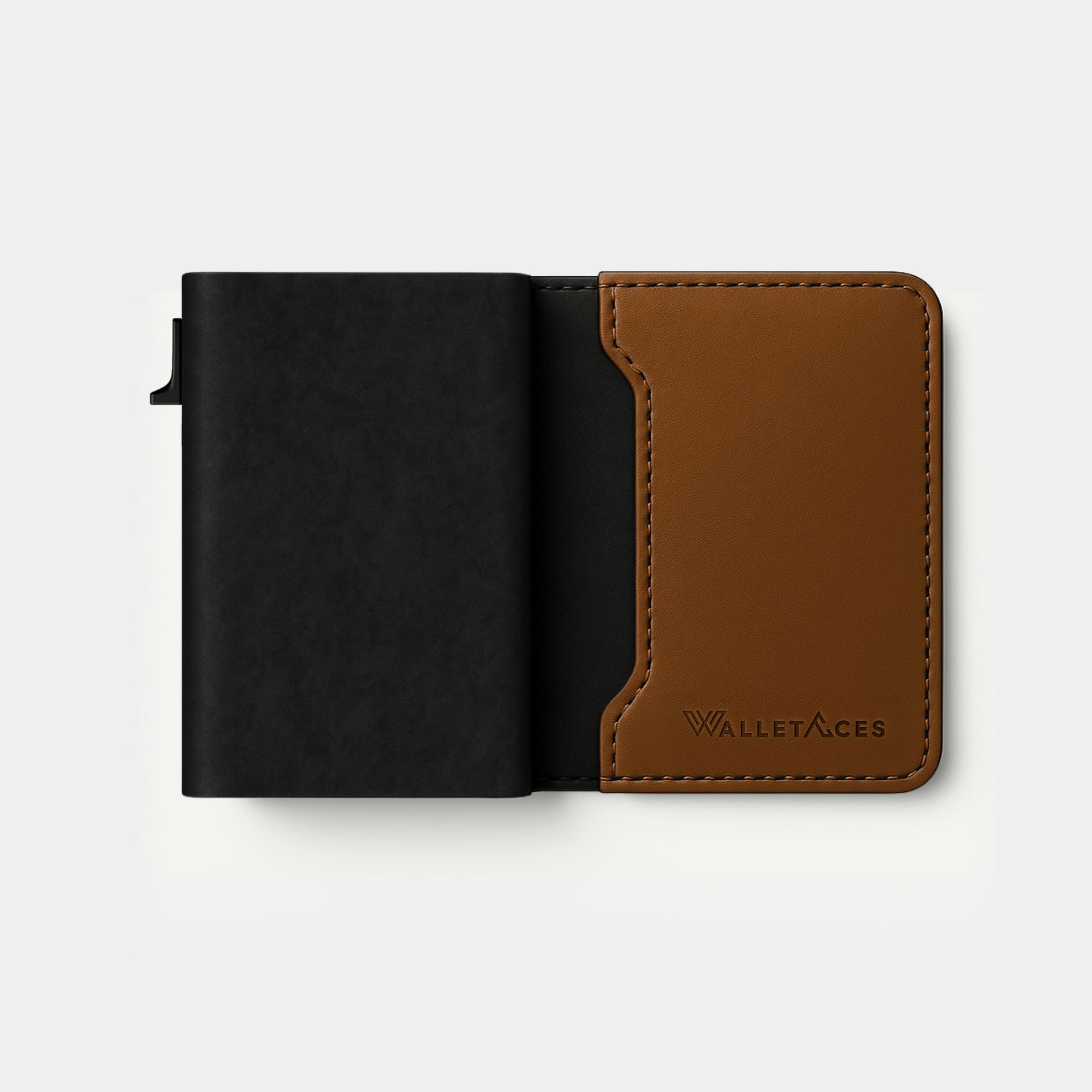 Enigma Wallet - Classic Brown - open wallet - WalletAces