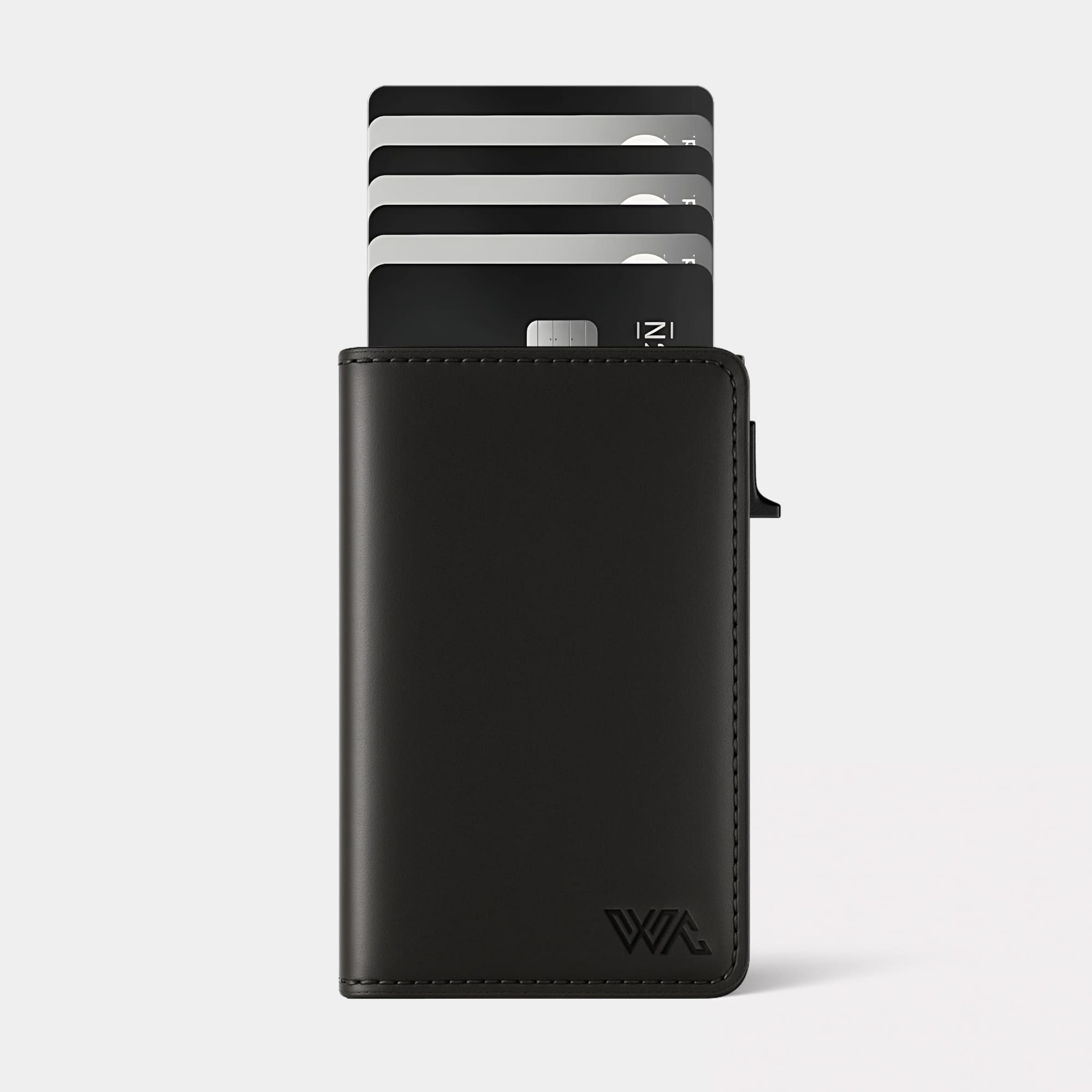 Enigma Wallet - Nappa Black - Leather RFID Smart Wallet - 12 Cards & Cash - WalletAces