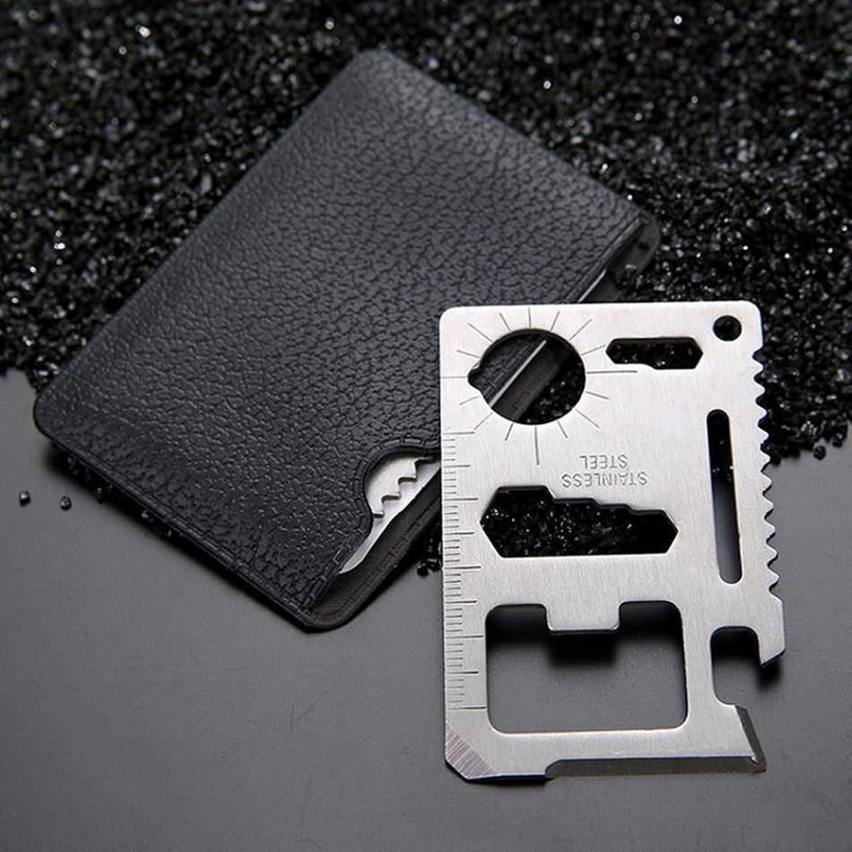 11 in 1 Multifunction Survival Pocket Tool - Credit Card