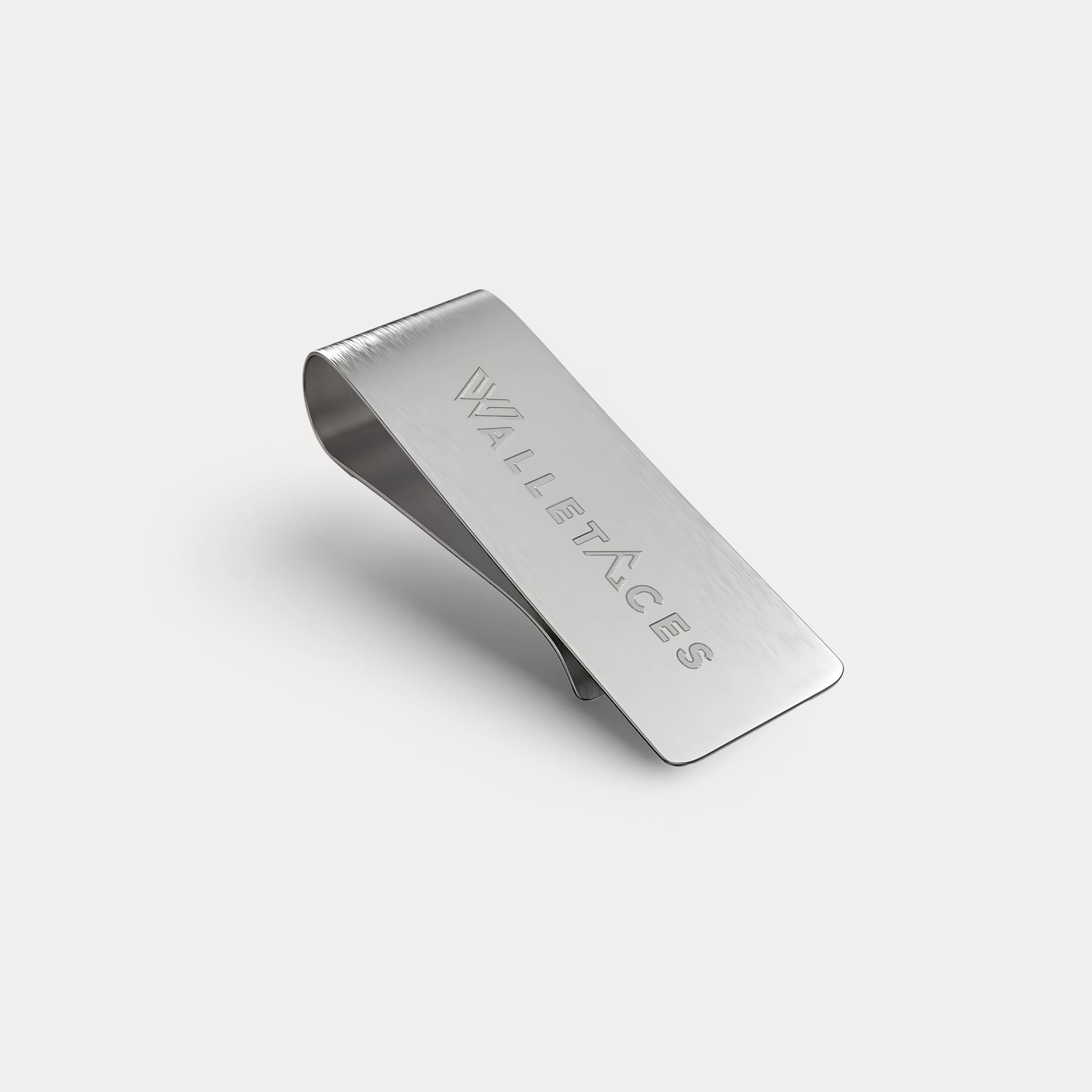 Cash Clip - Minimalist Stainless Steel Money Clip - 15 Bills - WalletAces - Without Money