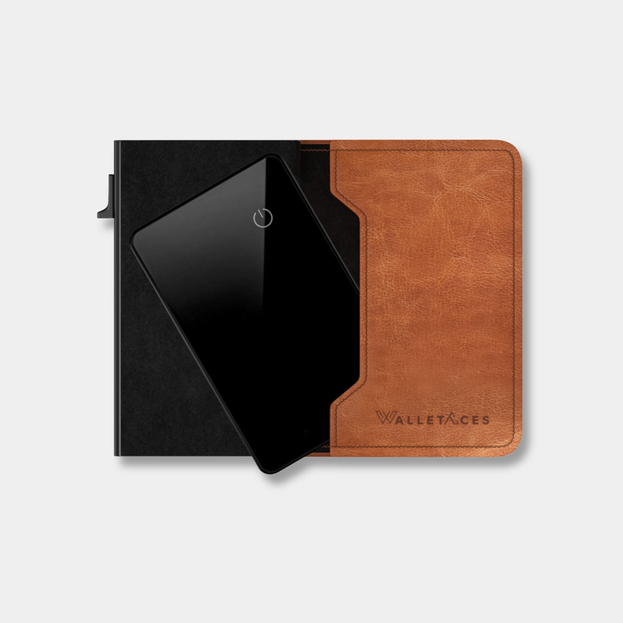 Enigma Wallet & Tracker Card - Classic Brown - Trackable RFID Smart Wallet - Worldwide Wallet Tracker - 12 Cards & Cash - WalletAces - Tracker In Wallet