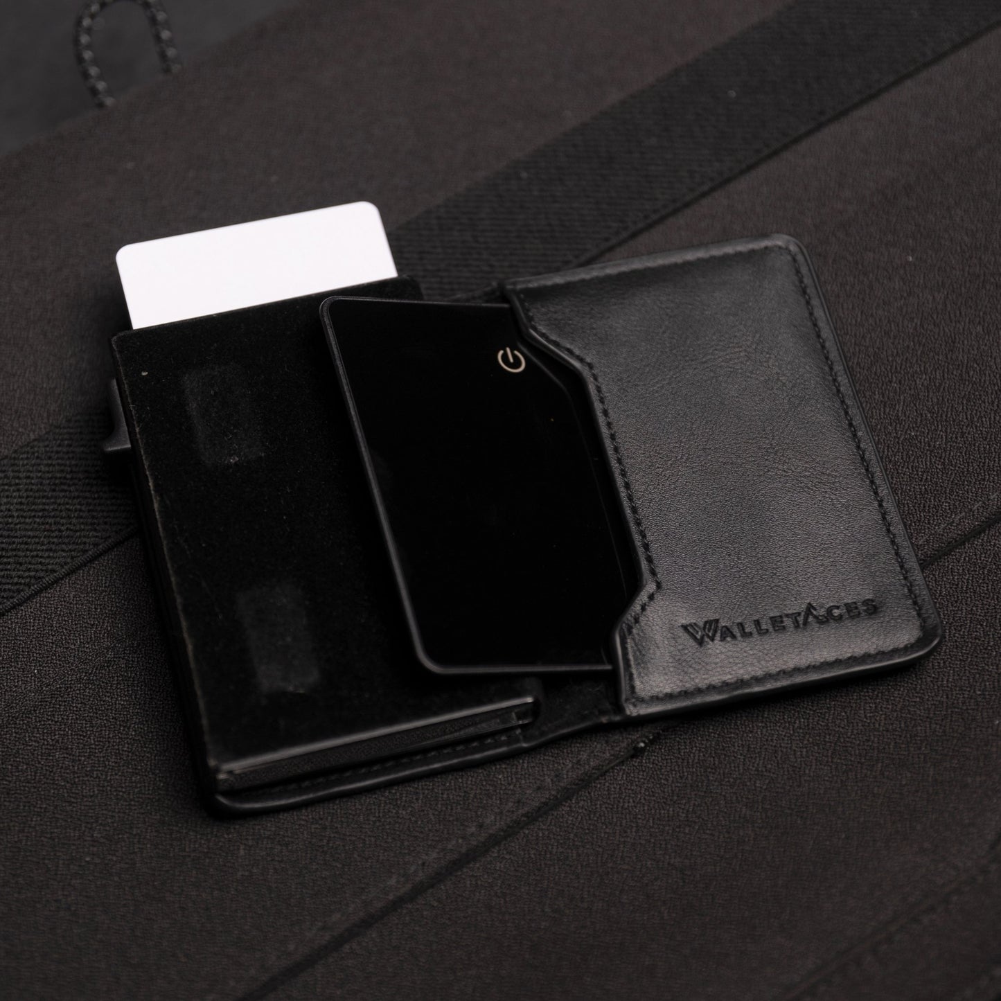 WALLET + TRACKER - Walletaces - Nappa Black